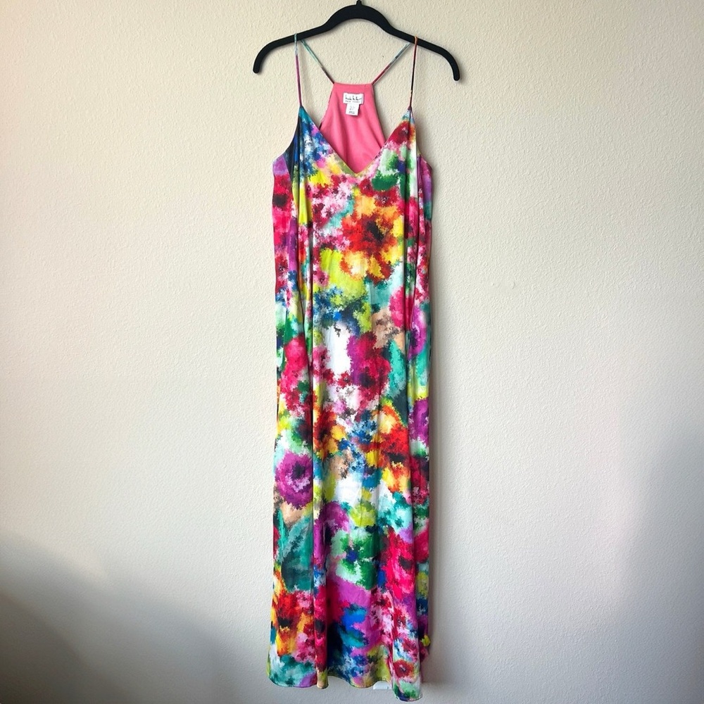 Nicole Miller Multicolor Abstract Dress NWT 18-20 PTP
